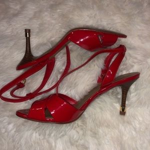 Red Tory Burch Strapped Heels